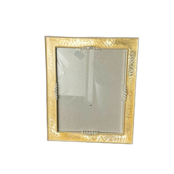 Pearl Resin 8x10 Picture Frame w/ Rhinestones Elegant Ivory Decor - Picture 7 of 7